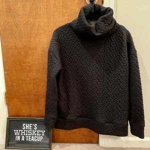 Gap Fit Quilted Cowl Neck Pullover Sweatshirt